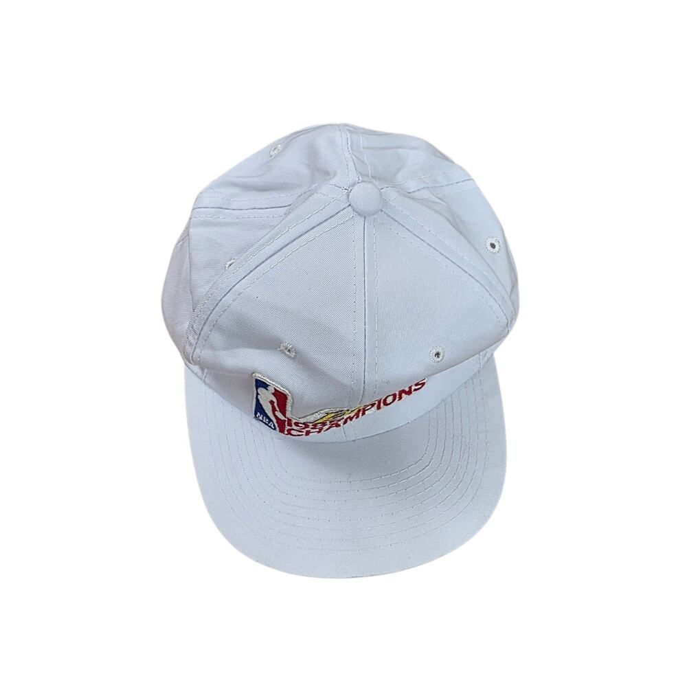 LA Lakers Sports Specialties 85 Champion Vtg Snapback Cap Hat Kareem Magic Rare - Picture 2 of 8